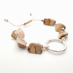 Pebble Sliding Bracelet - Picture Jasper