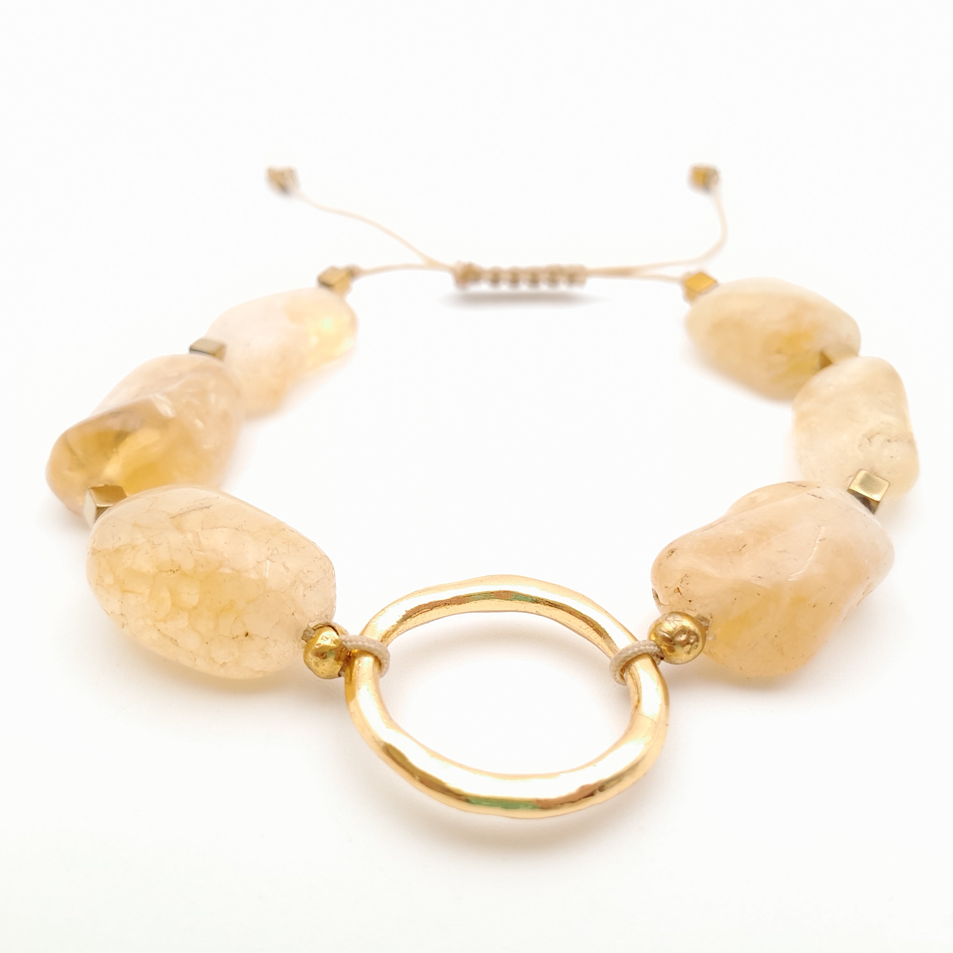 Pebble Sliding Bracelet - Citrine