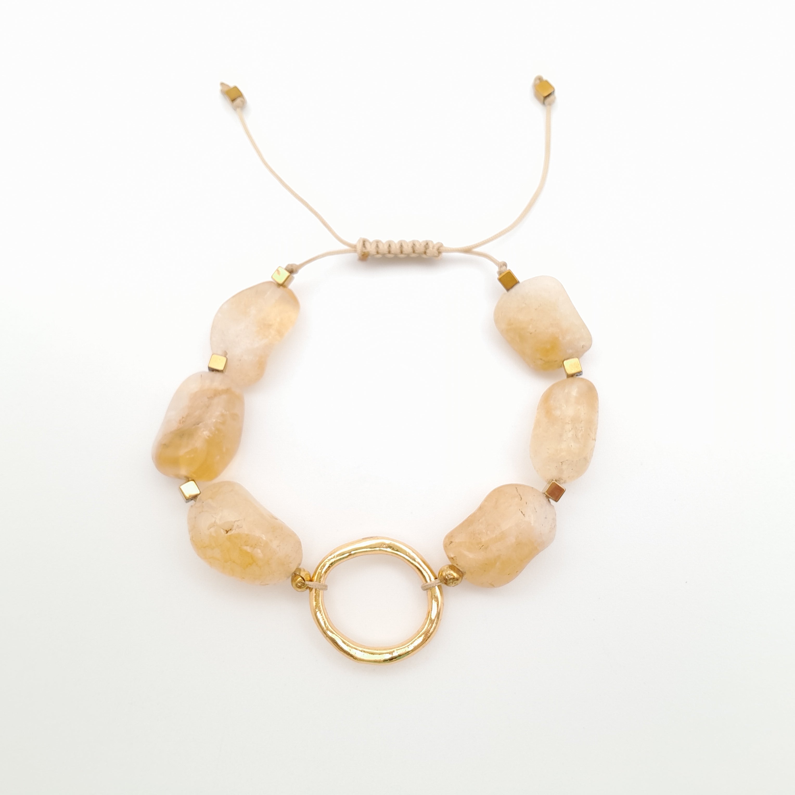 Pebble Sliding Bracelet - Citrine