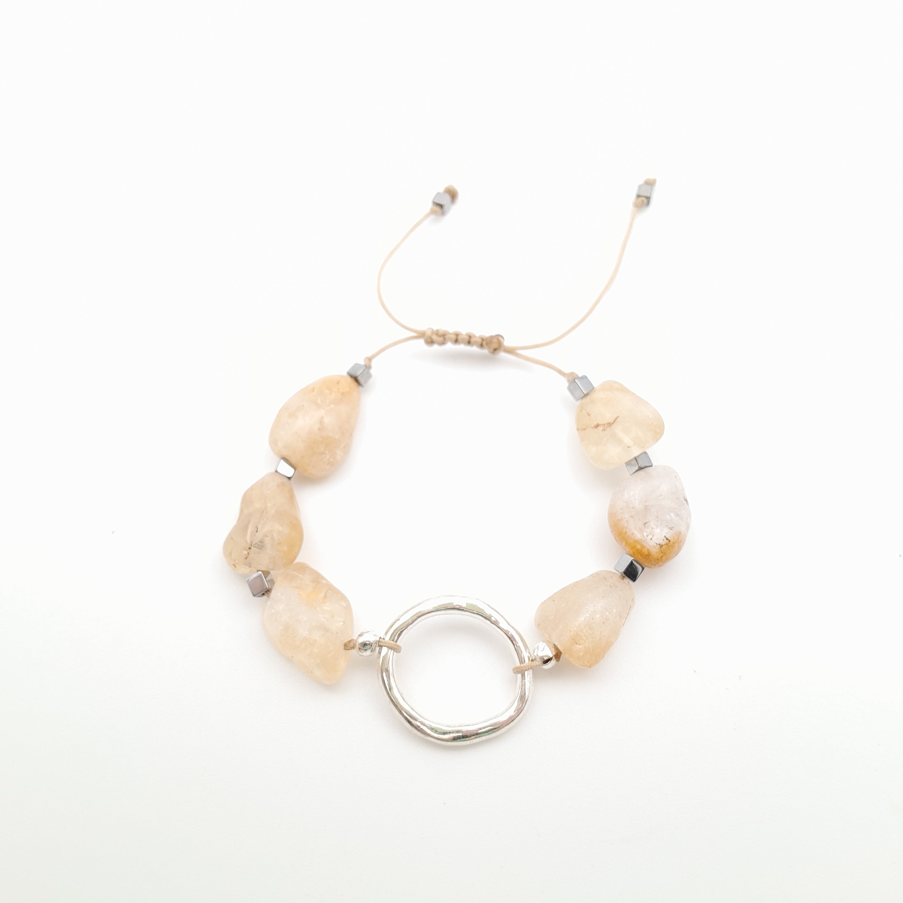 Pebble Sliding Bracelet - Citrine