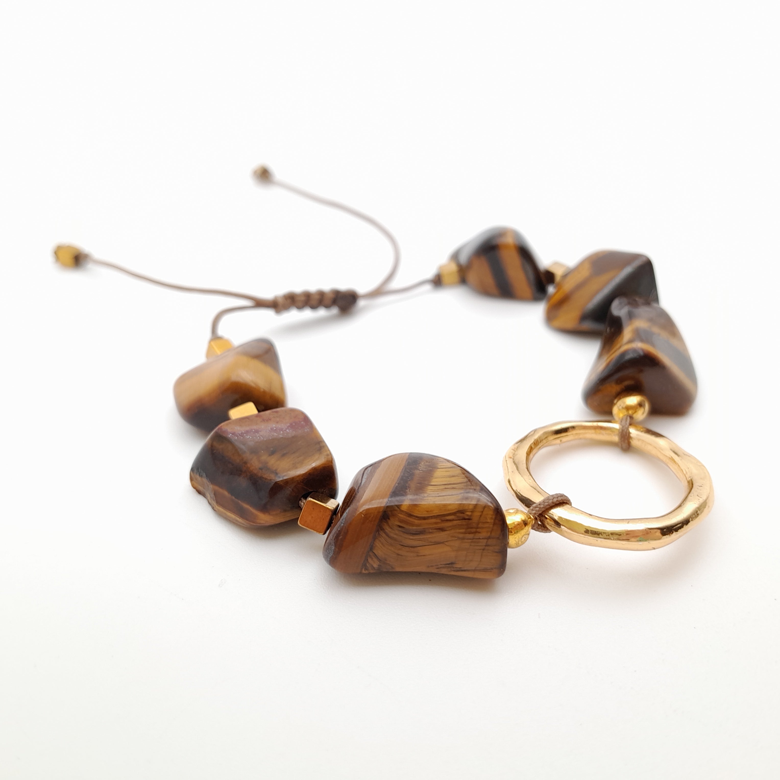 Pebble Sliding Bracelet - Tiger's Eye