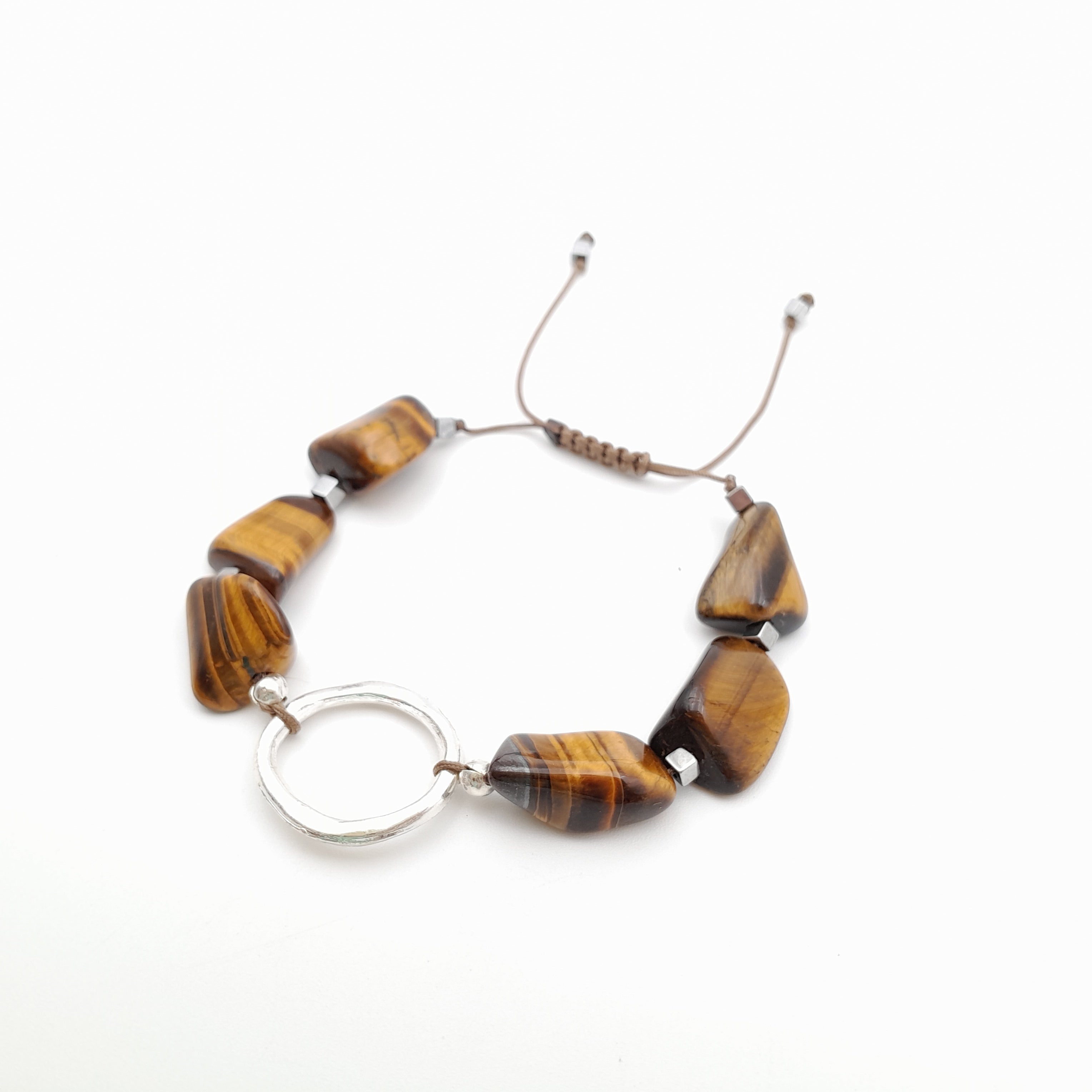 Pebble Sliding Bracelet - Tiger's Eye