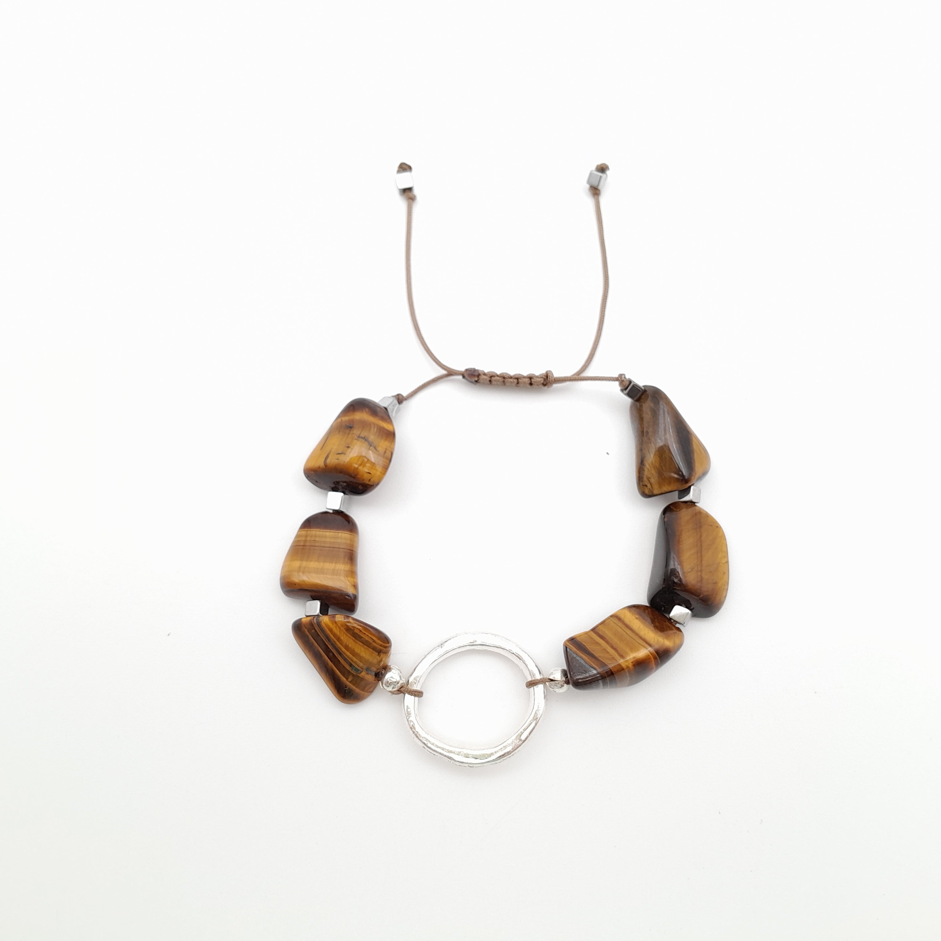 Pebble Sliding Bracelet - Tiger's Eye