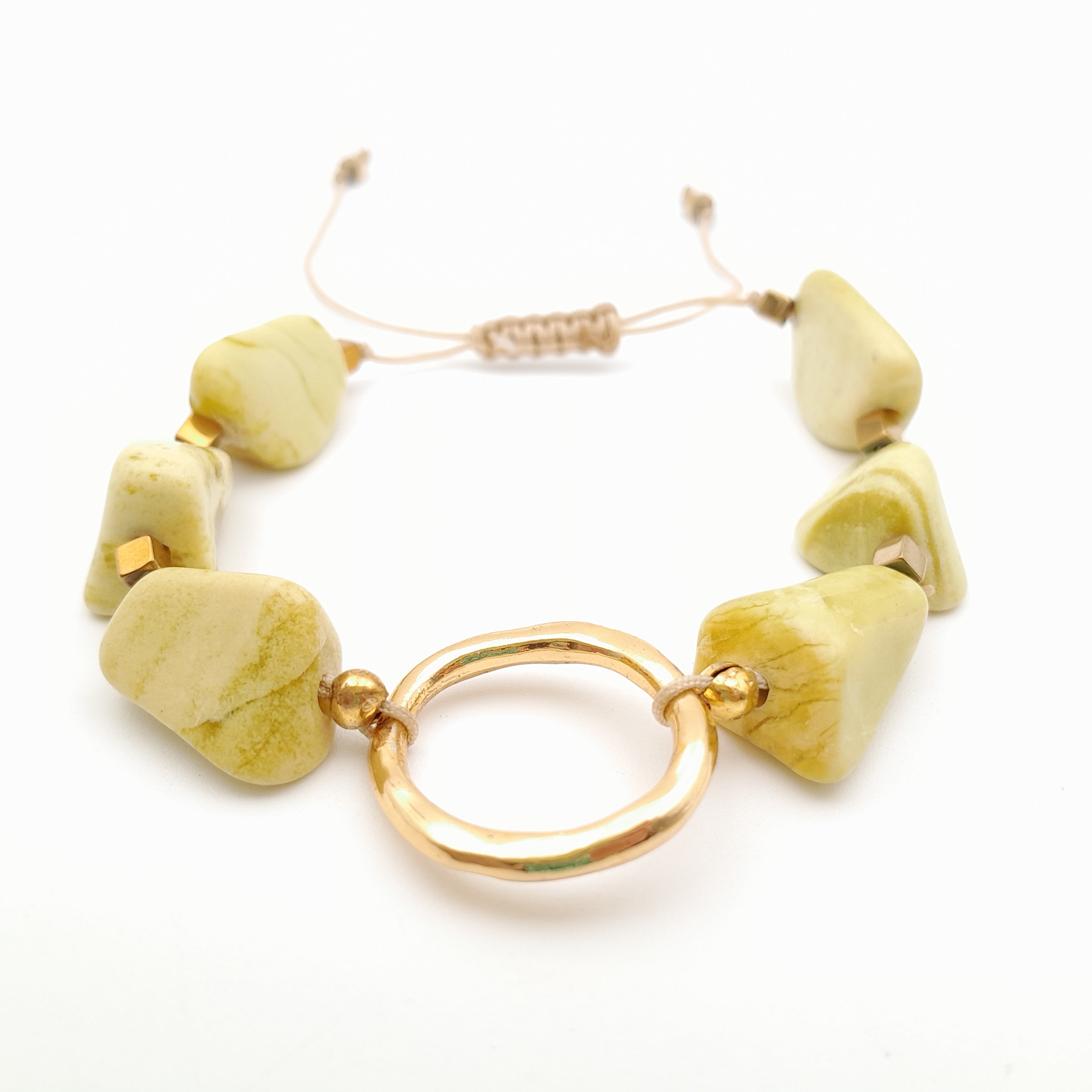 Pebble Sliding Bracelet - Serpentine