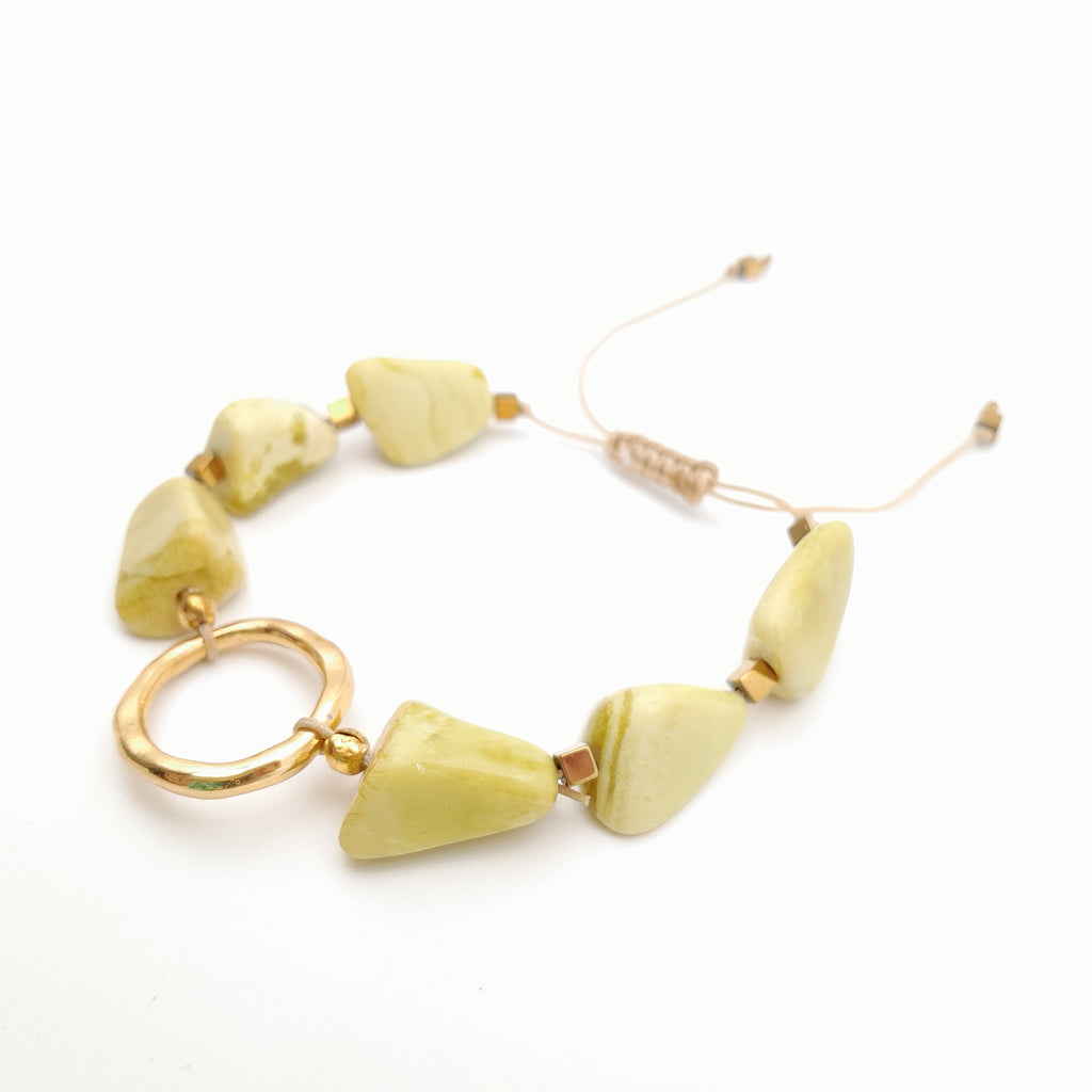 Pebble Sliding Bracelet - Serpentine