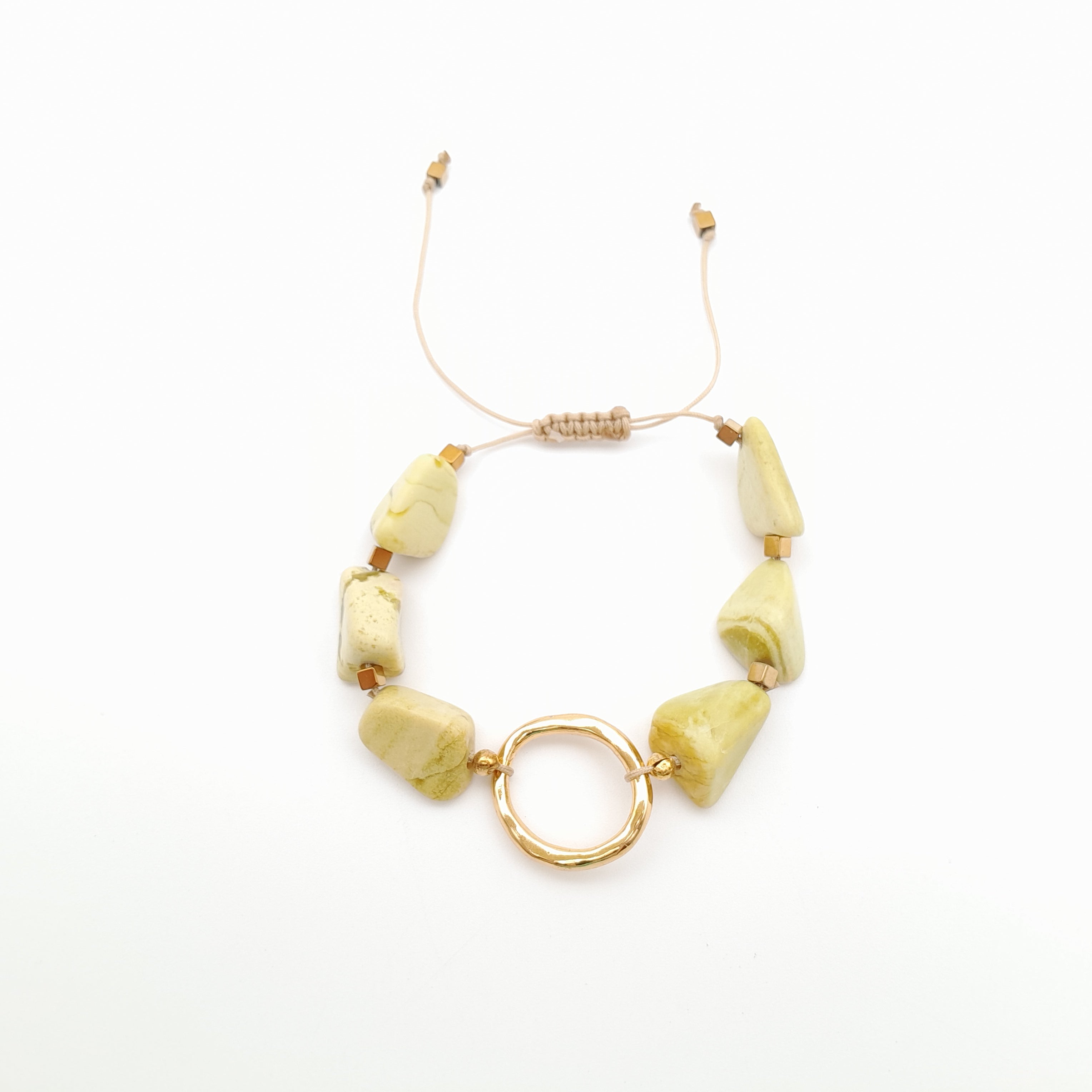 Pebble Sliding Bracelet - Serpentine