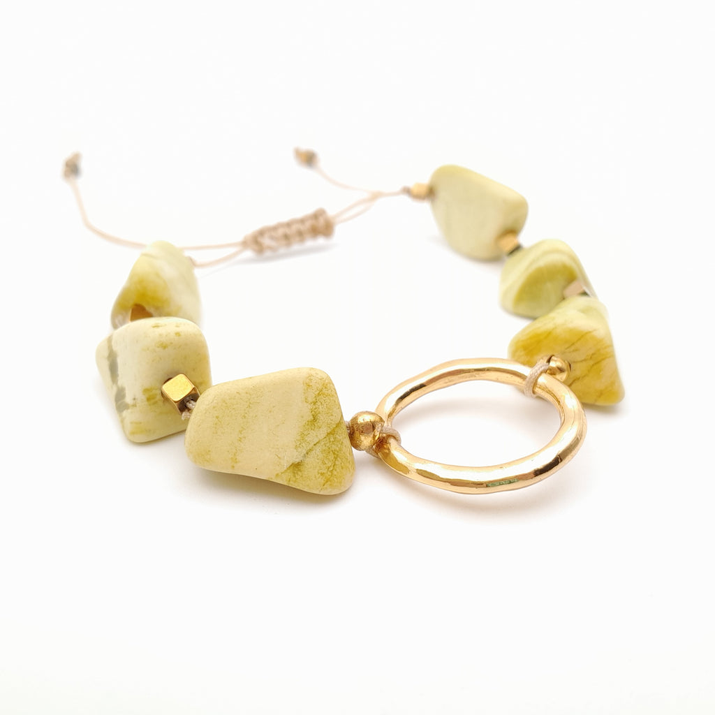 Pebble Sliding Bracelet - Serpentine