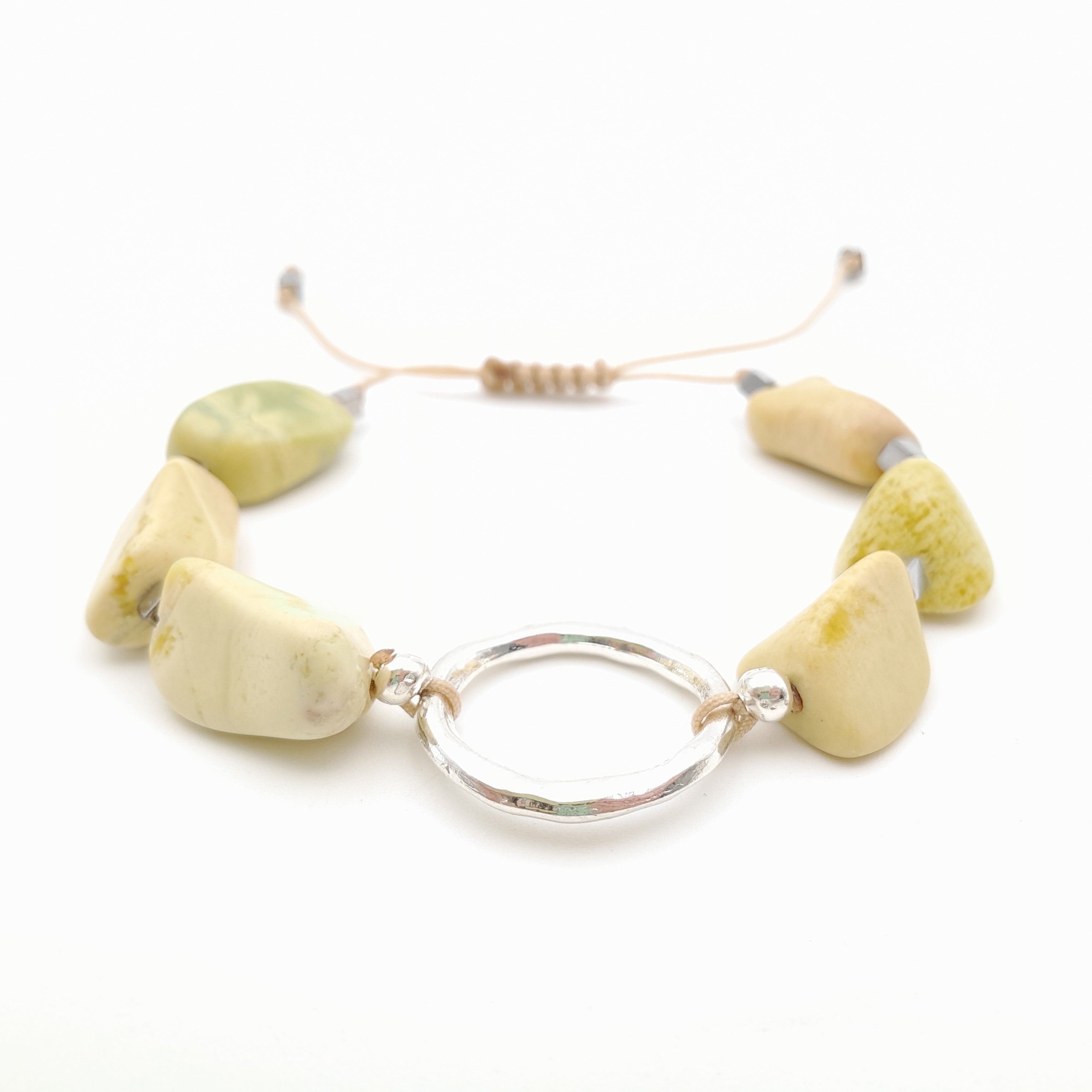 Pebble Sliding Bracelet - Serpentine