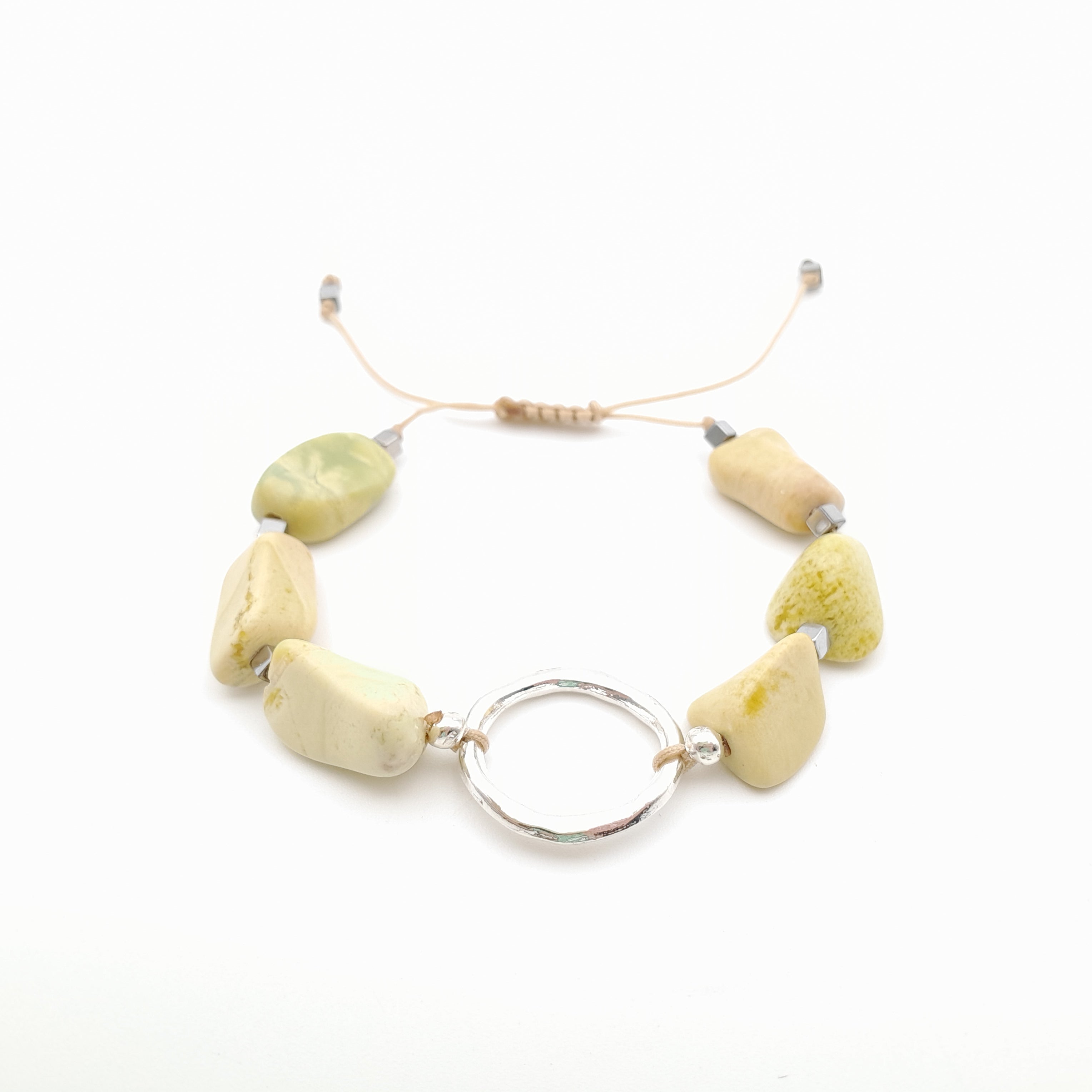 Pebble Sliding Bracelet - Serpentine