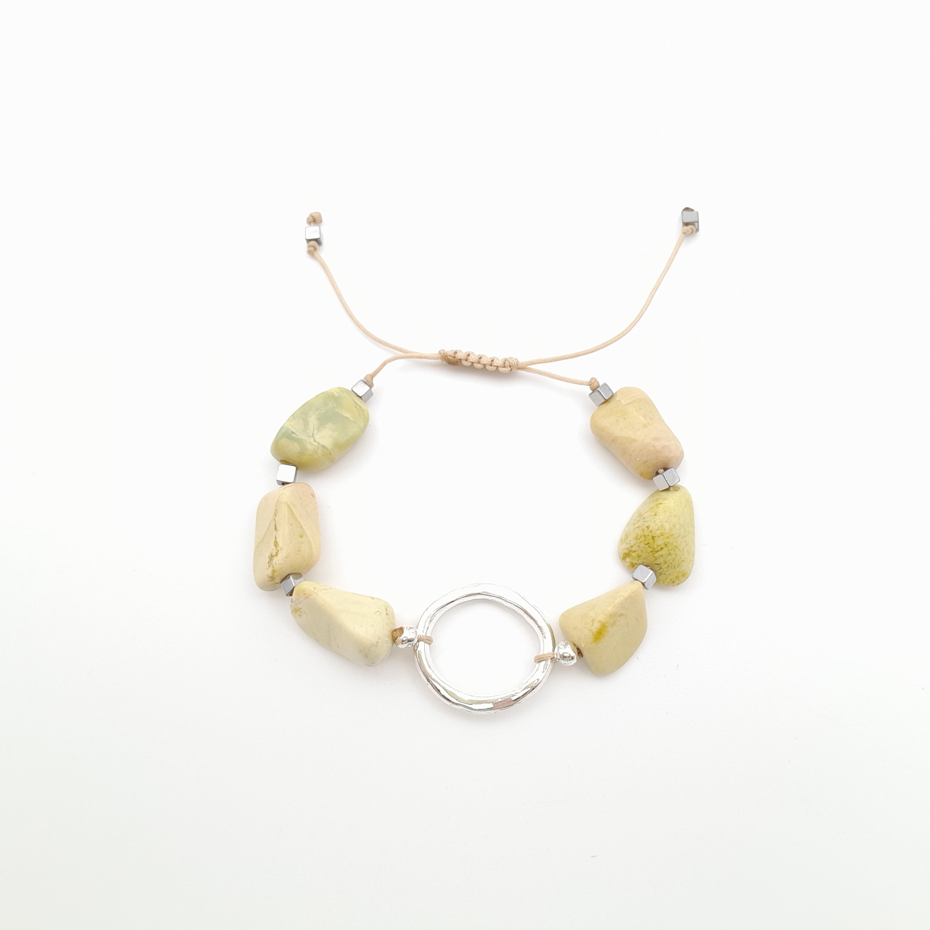 Pebble Sliding Bracelet - Serpentine