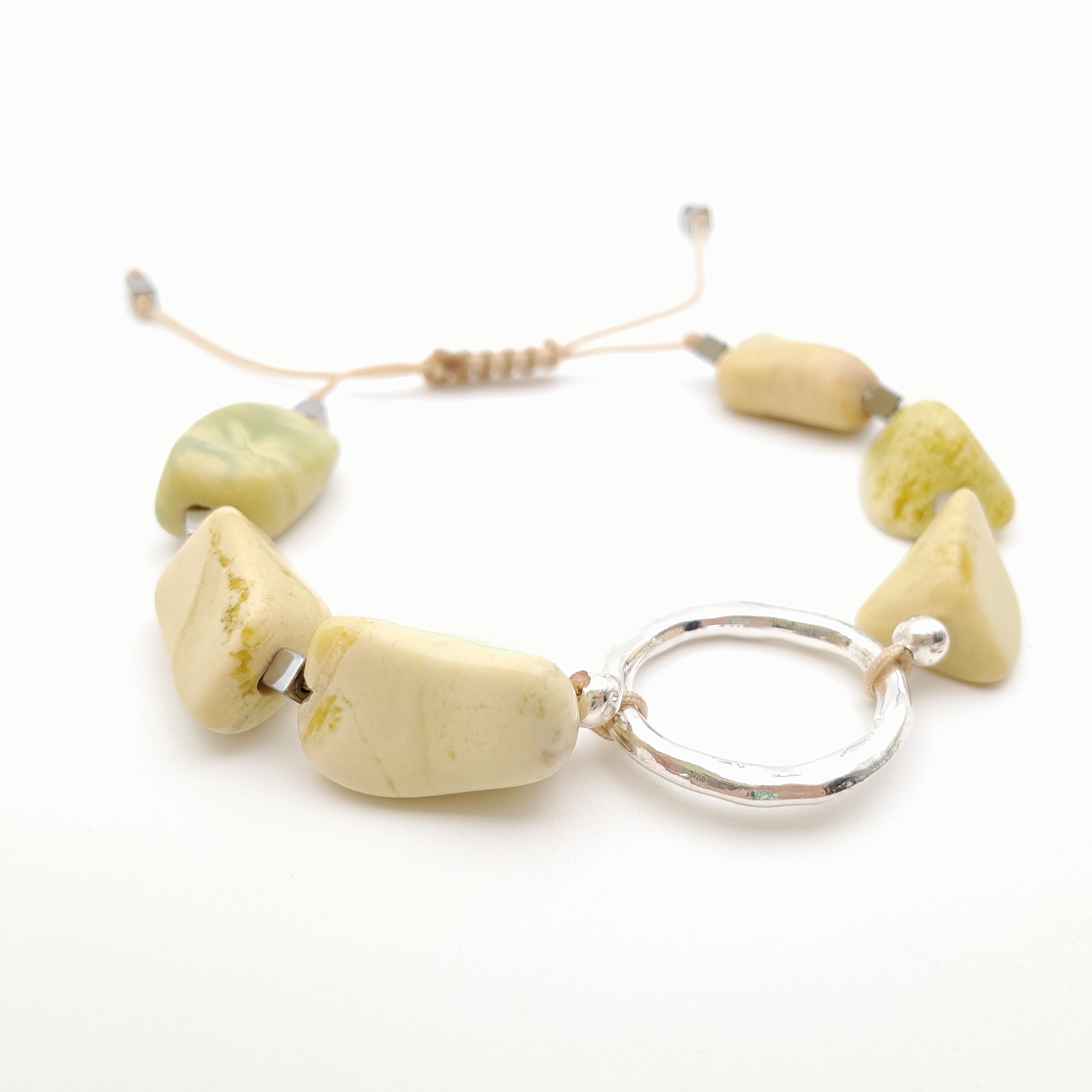 Pebble Sliding Bracelet - Serpentine