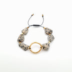 Pebble Sliding Bracelet - Dalmatian Jasper
