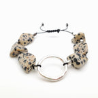 Pebble Sliding Bracelet - Dalmatian Jasper