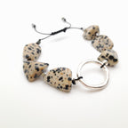 Pebble Sliding Bracelet - Dalmatian Jasper