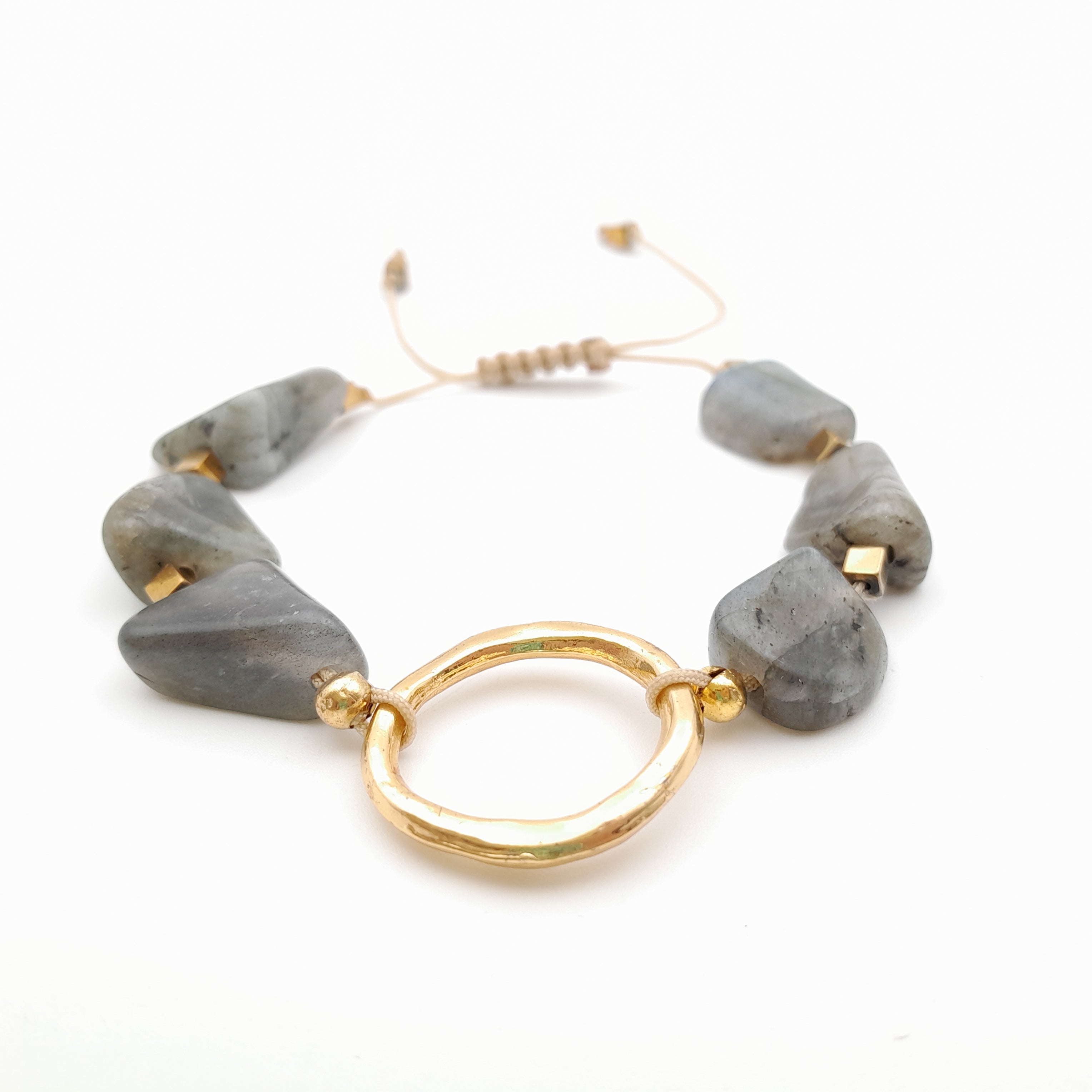 Pebble Sliding Bracelet - Labradorite
