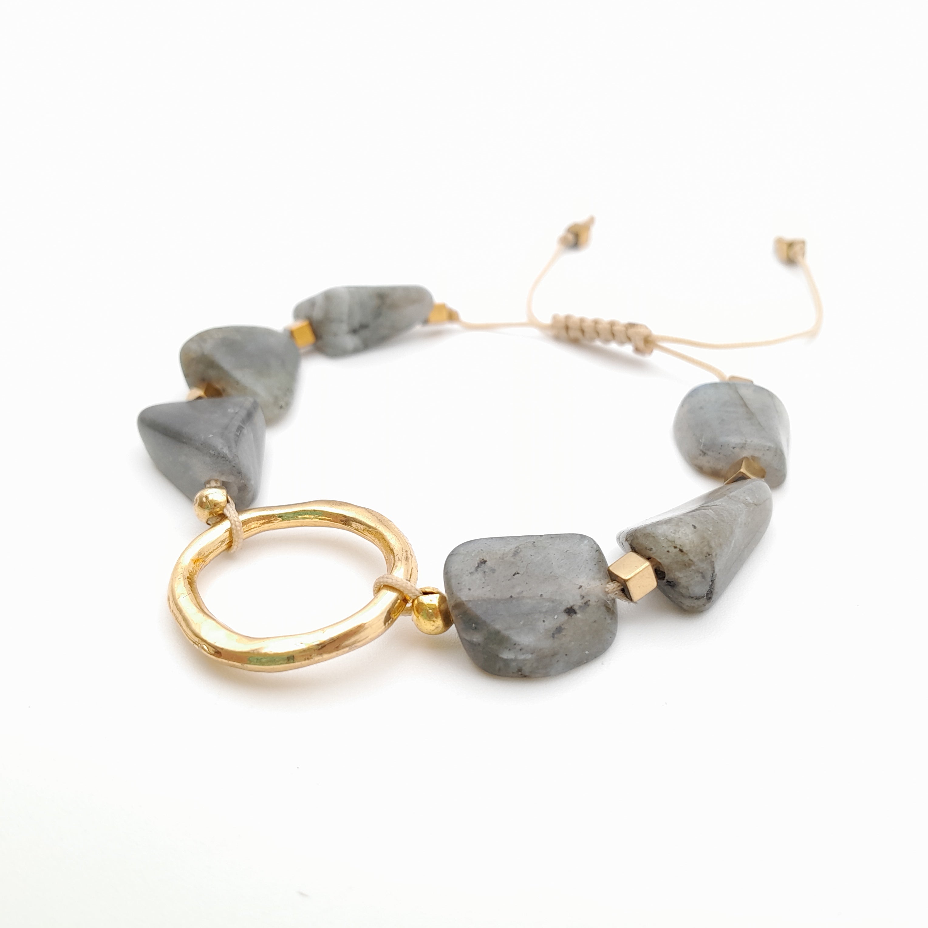 Pebble Sliding Bracelet - Labradorite