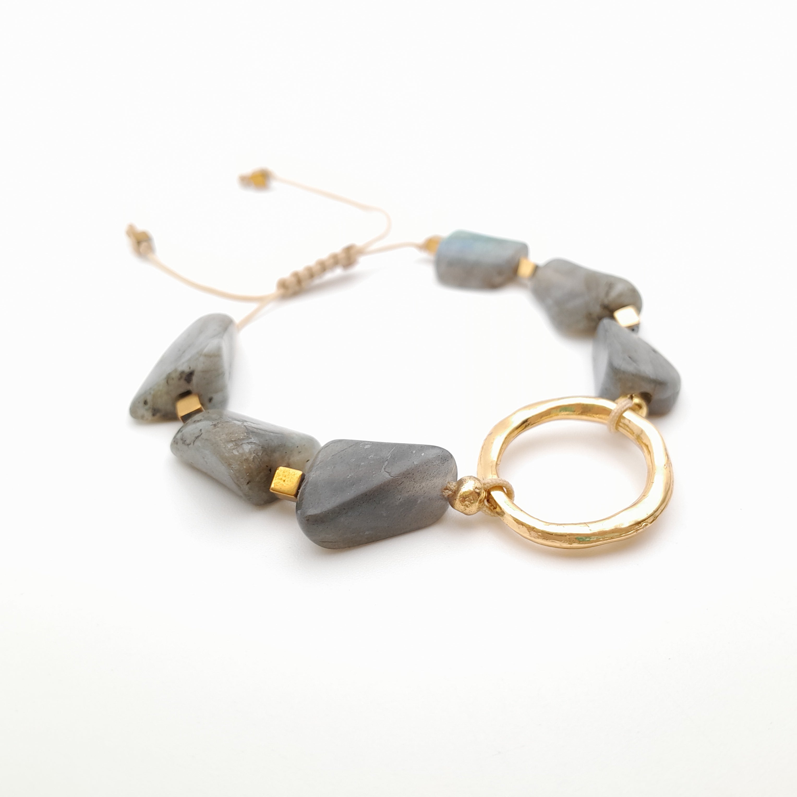 Pebble Sliding Bracelet - Labradorite