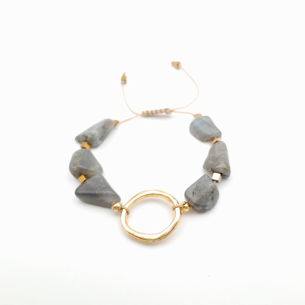 Pebble Sliding Bracelet - Labradorite