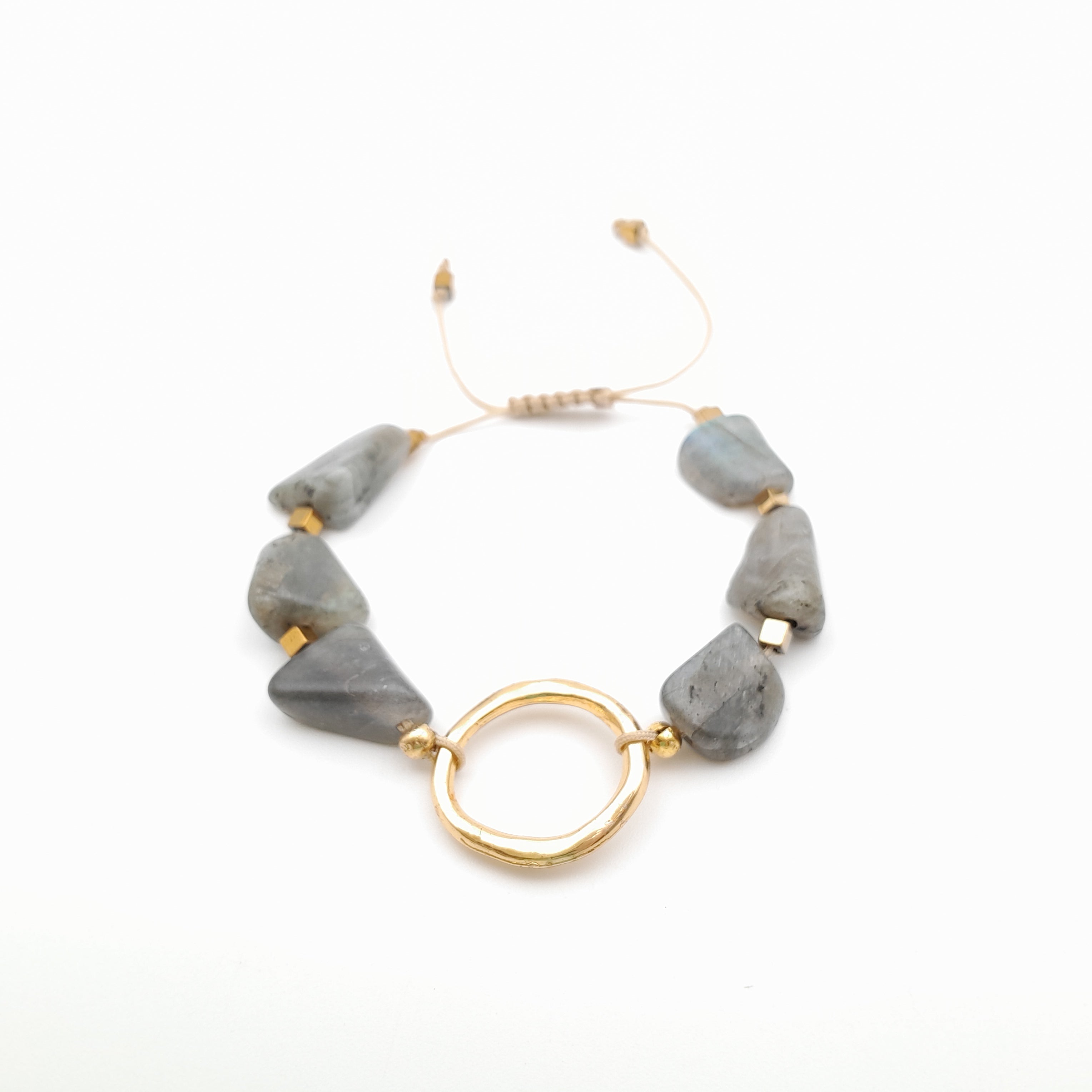 Pebble Sliding Bracelet - Labradorite