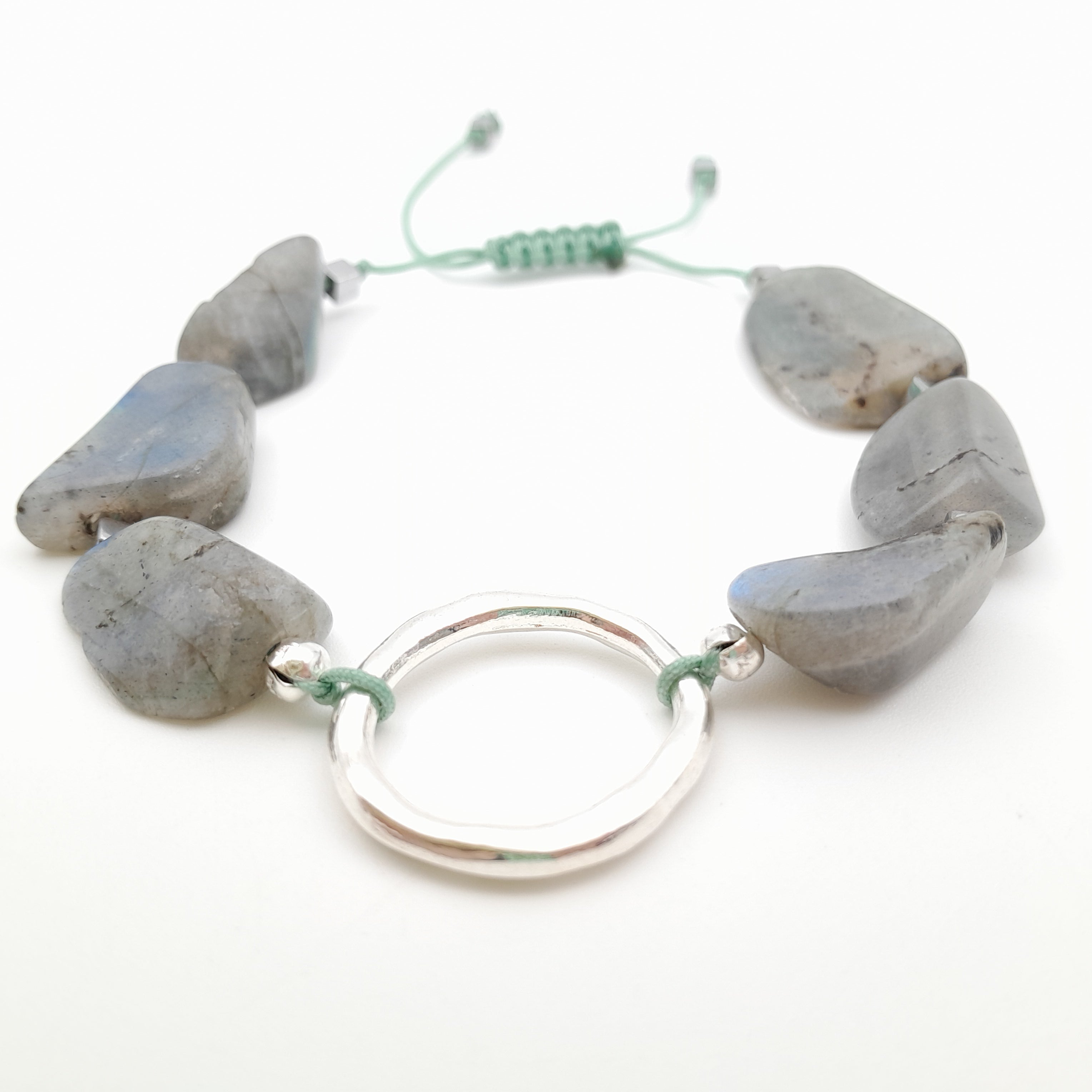Pebble Sliding Bracelet - Labradorite