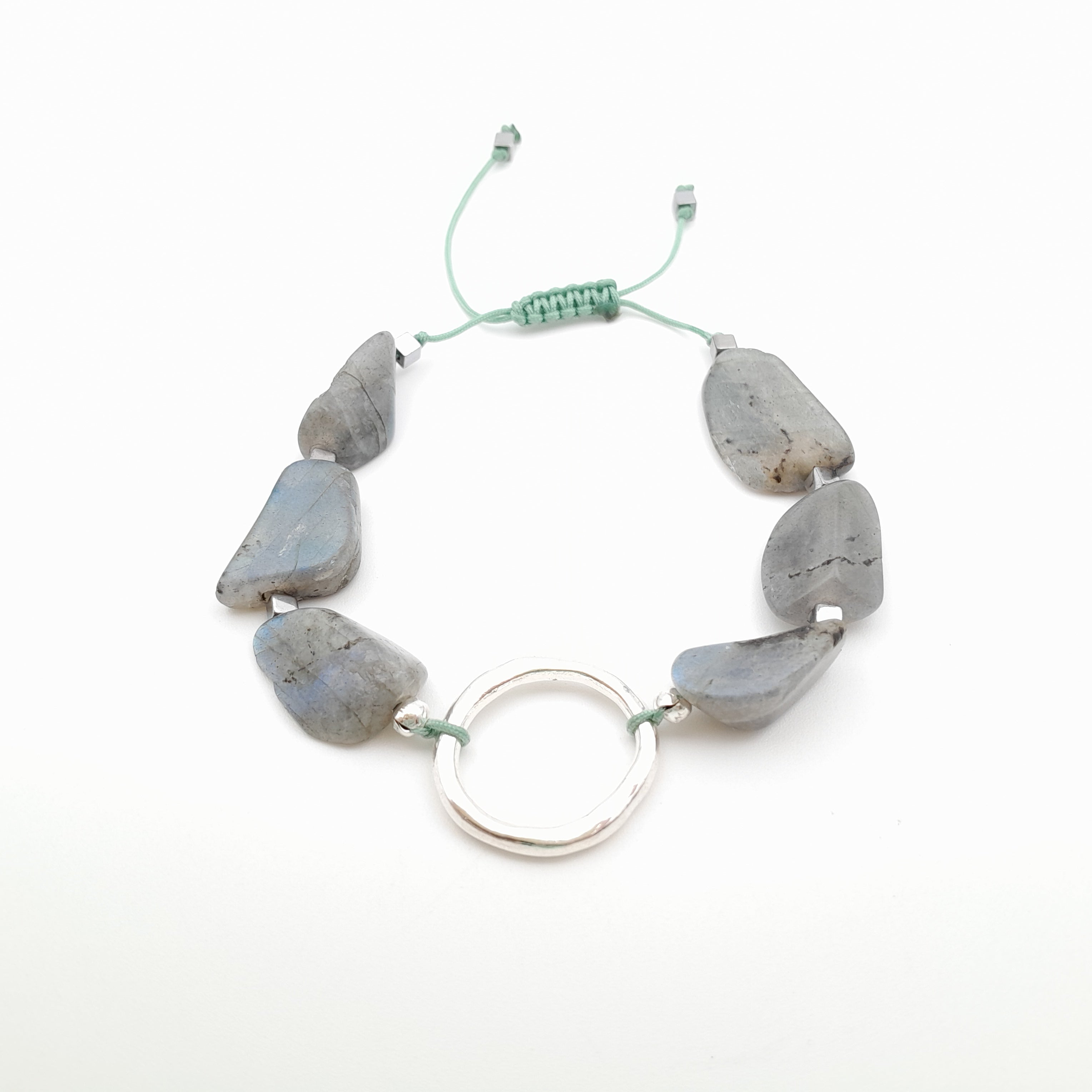 Pebble Sliding Bracelet - Labradorite