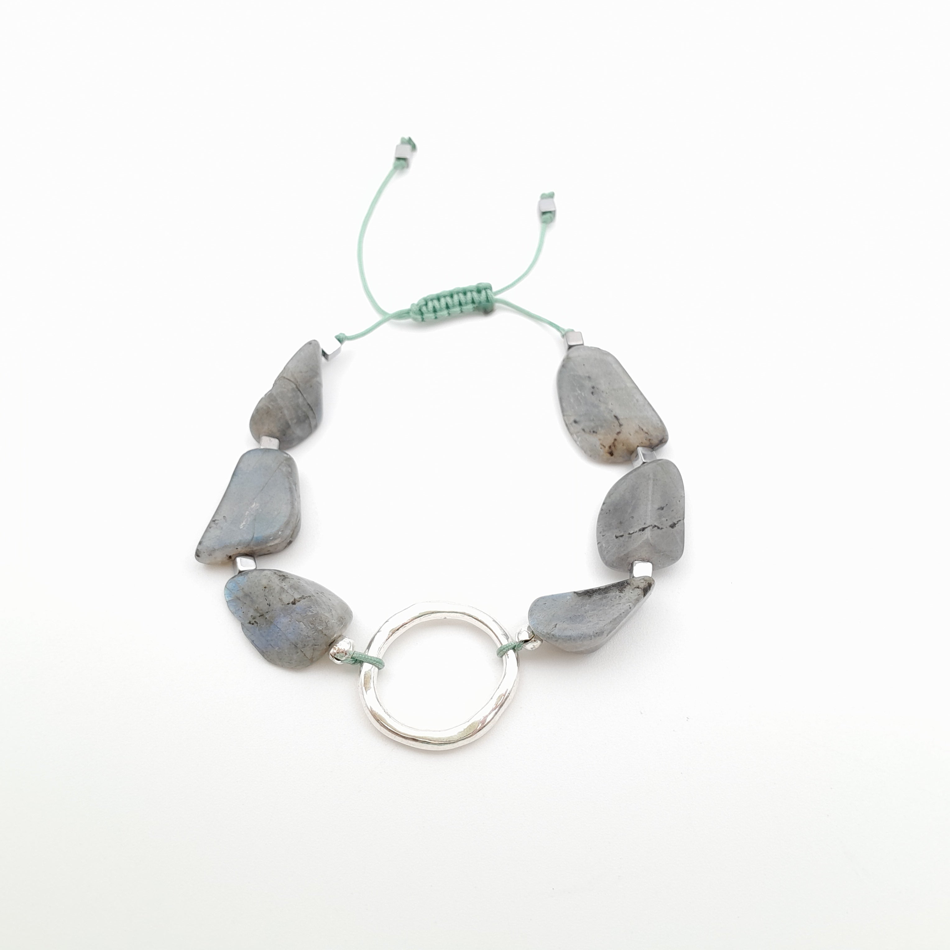 Pebble Sliding Bracelet - Labradorite