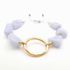 Pebble Sliding Bracelet - Blue Lace Agate
