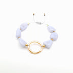 Pebble Sliding Bracelet - Blue Lace Agate