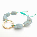Pebble Sliding Bracelet - Aquamarine