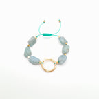 Pebble Sliding Bracelet - Aquamarine