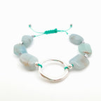 Pebble Sliding Bracelet - Aquamarine