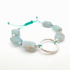 Pebble Sliding Bracelet - Aquamarine