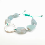 Pebble Sliding Bracelet - Aquamarine