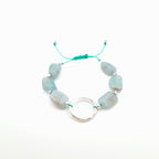 Pebble Sliding Bracelet - Aquamarine
