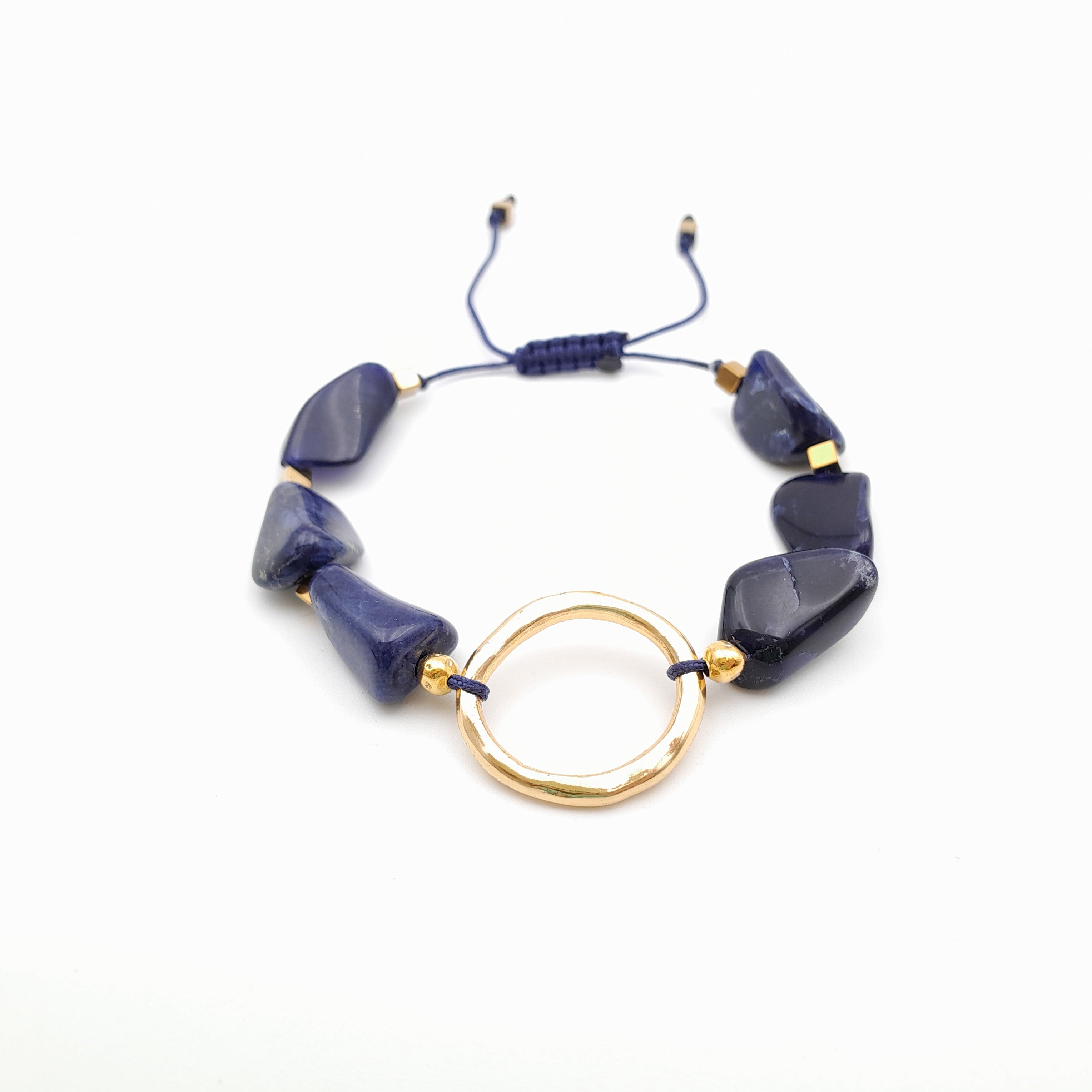 Pebble Sliding Bracelet - Sodalite