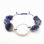 Pebble Sliding Bracelet - Sodalite