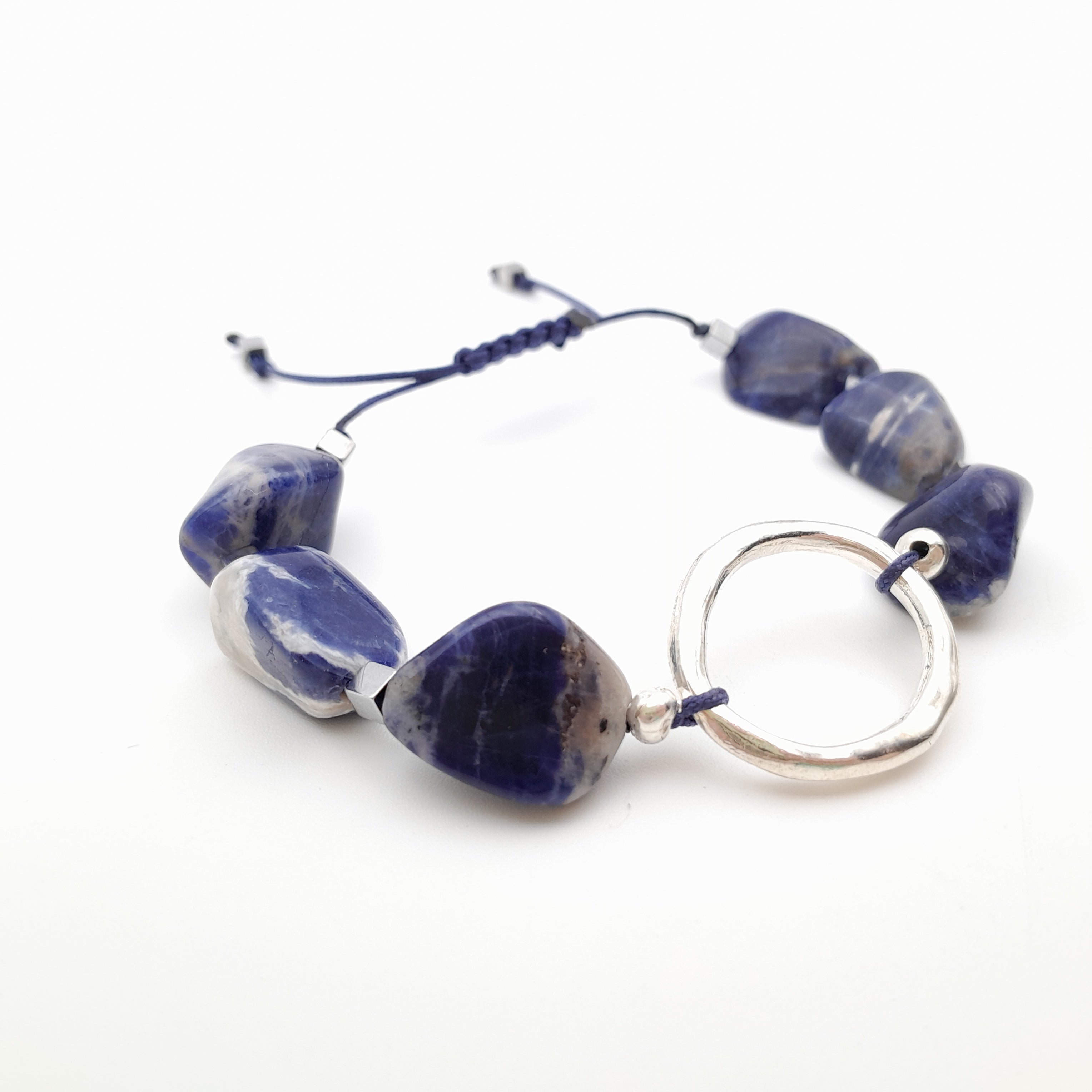 Pebble Sliding Bracelet - Sodalite