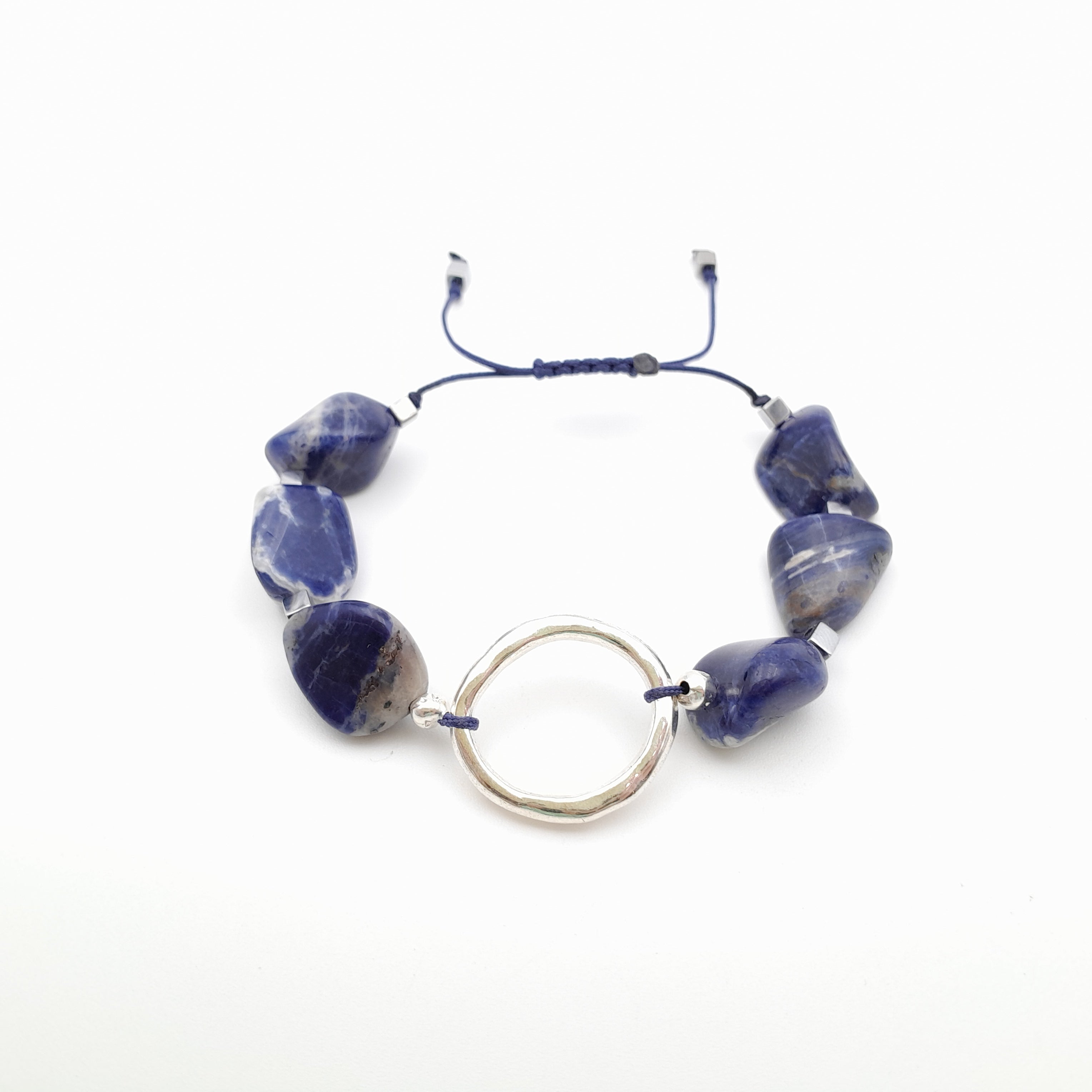 Pebble Sliding Bracelet - Sodalite
