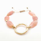 Pebble Sliding Bracelet - Apricot Agate