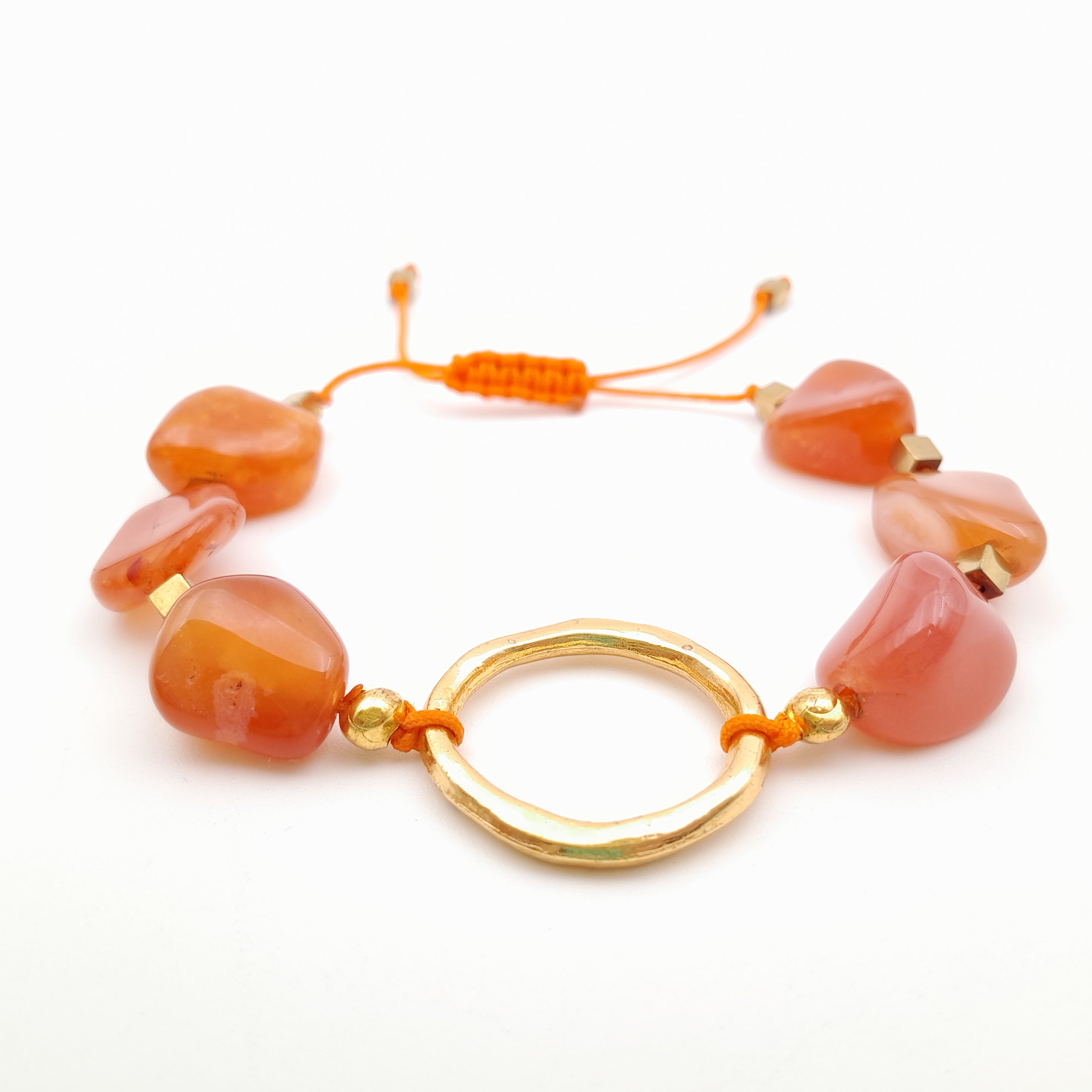 Pebble Sliding Bracelet - Carnelian