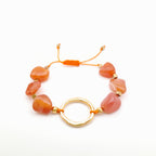 Pebble Sliding Bracelet - Carnelian