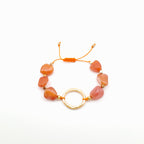 Pebble Sliding Bracelet - Carnelian