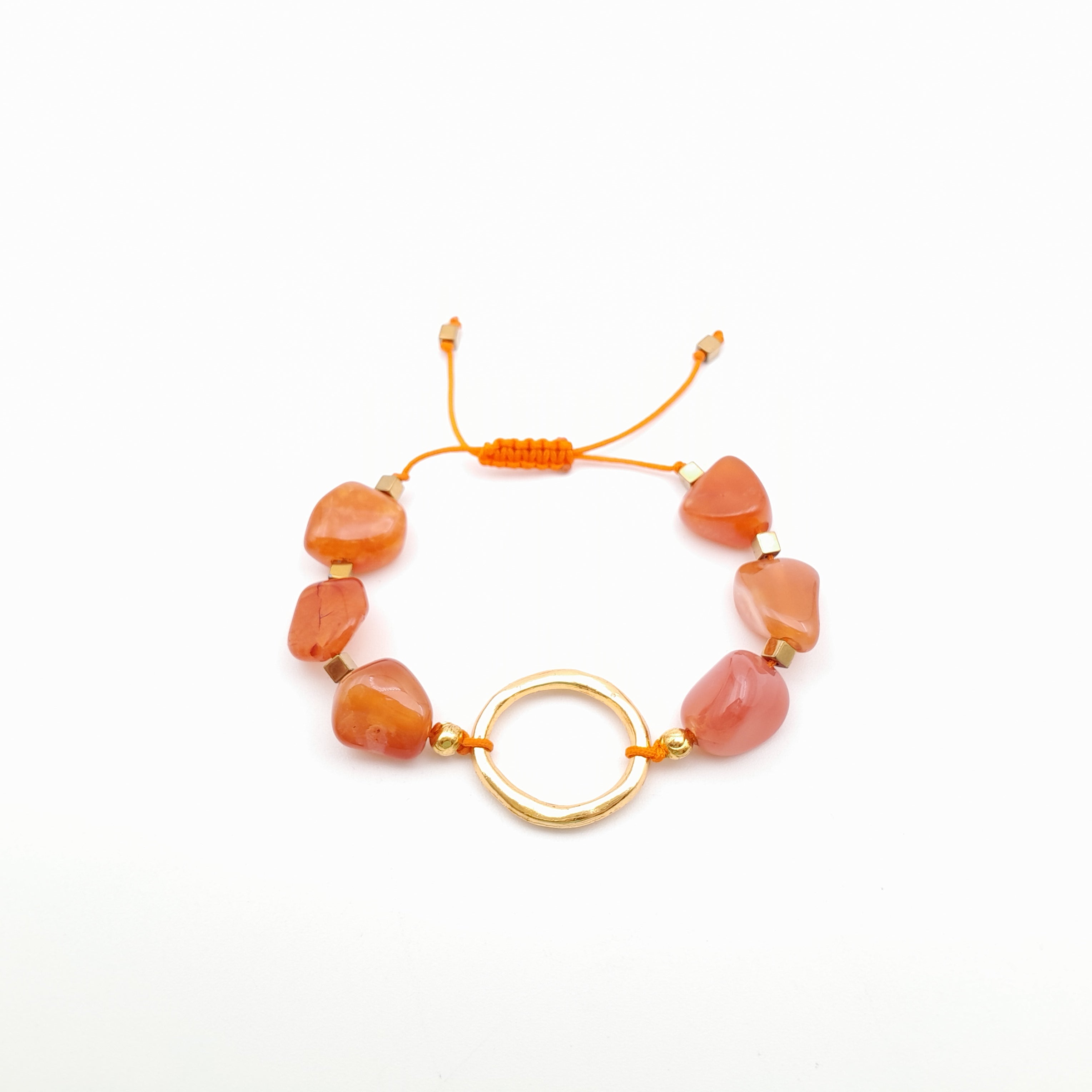 Pebble Sliding Bracelet - Carnelian