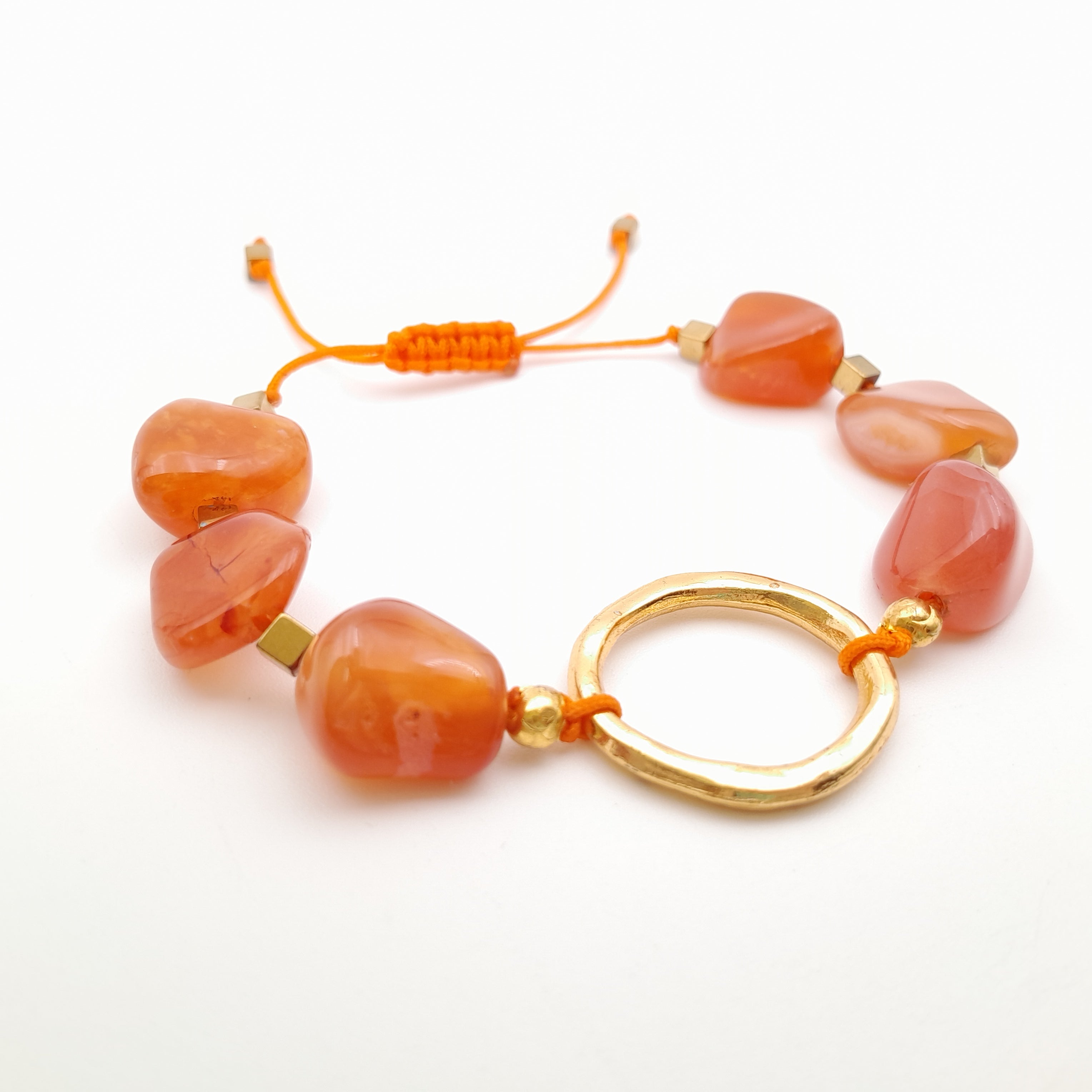 Pebble Sliding Bracelet - Carnelian