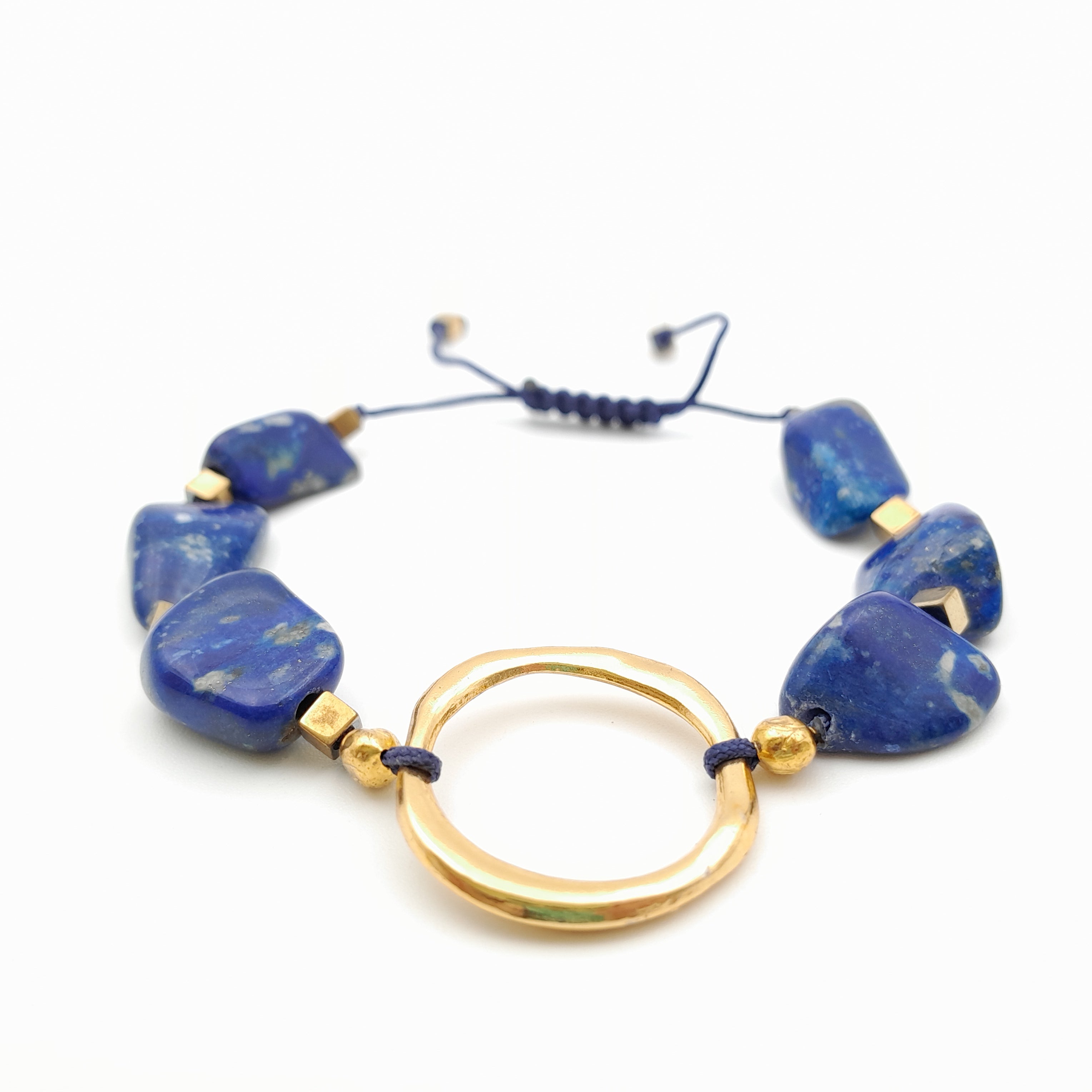 Pebble Sliding Bracelet - Lapis Lazuli