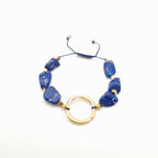Pebble Sliding Bracelet - Lapis Lazuli