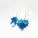 Petal Cluster Drop Earrings - Cornflower