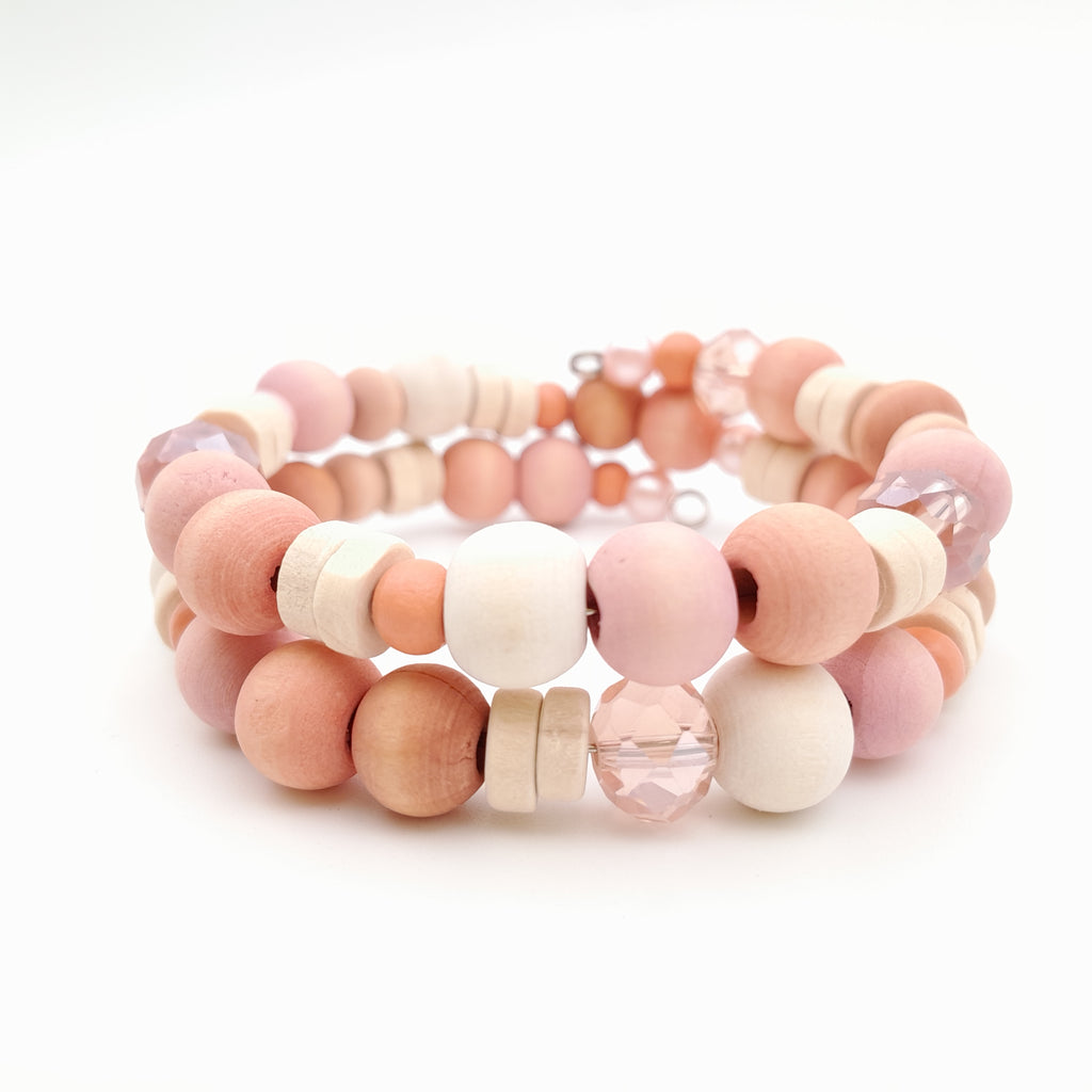 Mia Wrap Bracelet - Salmon