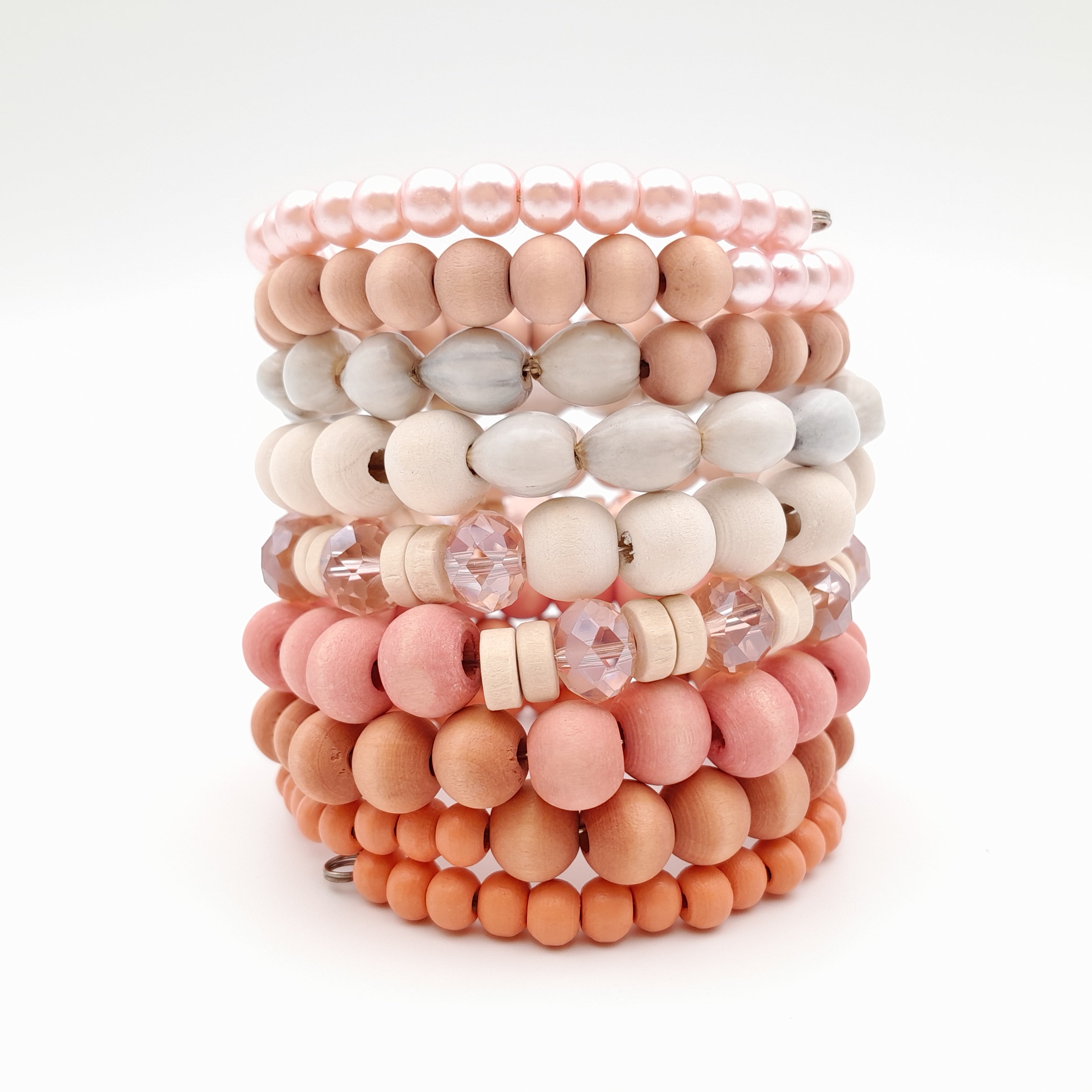 Large Coil Bracelet - Salmon