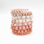 Large Coil Bracelet - Salmon